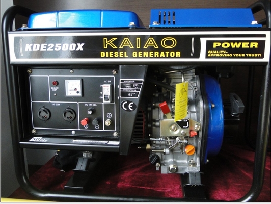 2kva الإطار المفتوح الديزل بالطاقة المحمولة مولدات خفيفة نموذج NO.KDE2500X