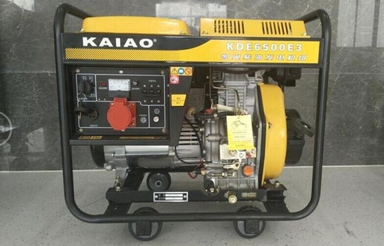 فتح الإطار 5.5kva مولدات الديزل كفاءة عالية منخفضة نظام إنذار النفط