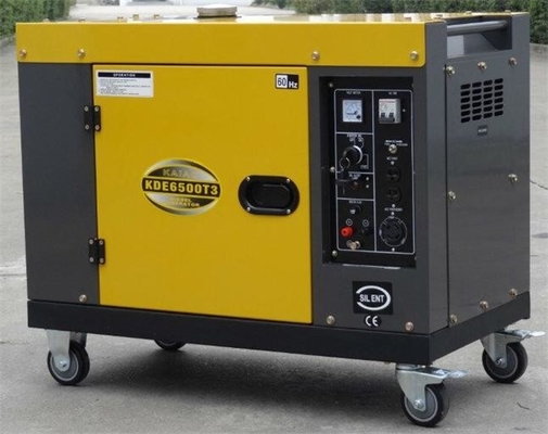 7kva اسطوانة واحدة 3 المرحلة 60 هرتز مولدات الديزل الصامتة