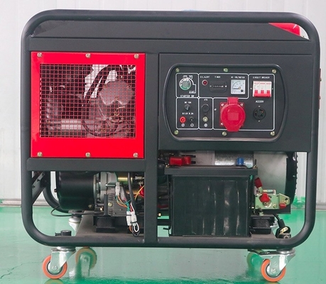 محرك 2 اسطوانات ببرد هواء 10kva 10kw مولد الديزل مع عجلات