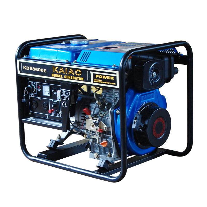 50hz 6kva 3000rmp فتح الإطار مولدات الديزل، بداية الكهربائية مولد ديزل KDE8600E